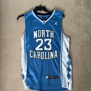 Jordan Blue and White Basketball Jersey